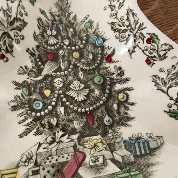 Johnson Bros Vintage Christmas Tree Platters x 2 - Picture 6 of 14